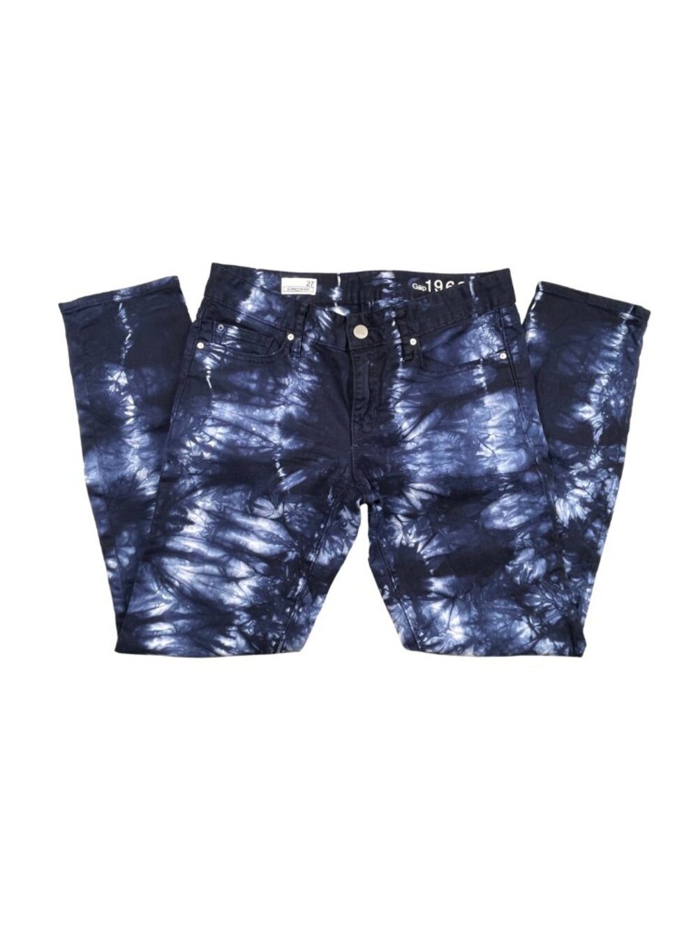 Gap 1969 Always Skinny Jeans 27 Blue White Tie Dye
